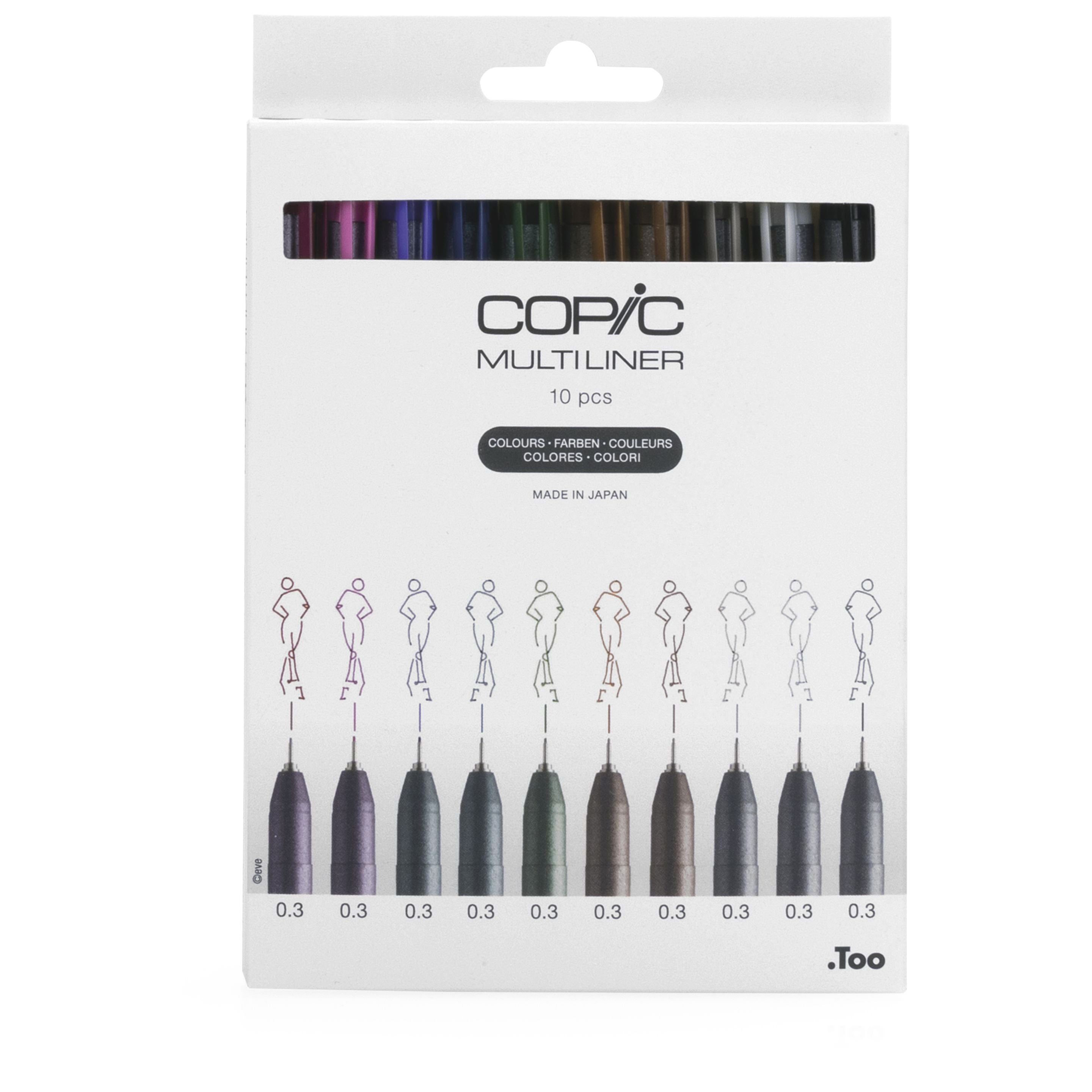 Copic Multiliner 0,3 mm Mehrfarbig – pigmentbasiert, wasser- und alkoholbeständig