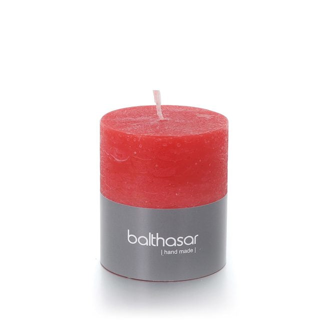 Balthasar Zylinderkerze – Ø 7 × 8 cm – Paraffin, Rot – 35 h