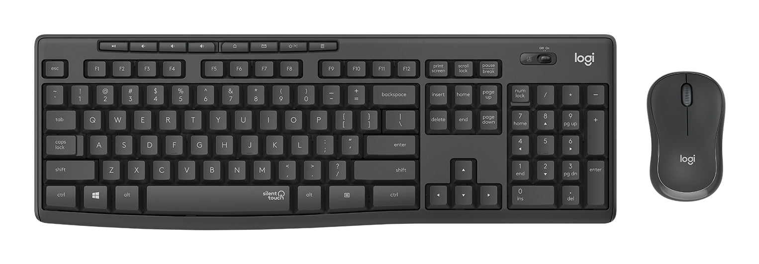 Logitech MK295 – Tastatur, kabellos, CH-Layout (DE-CH), Grau