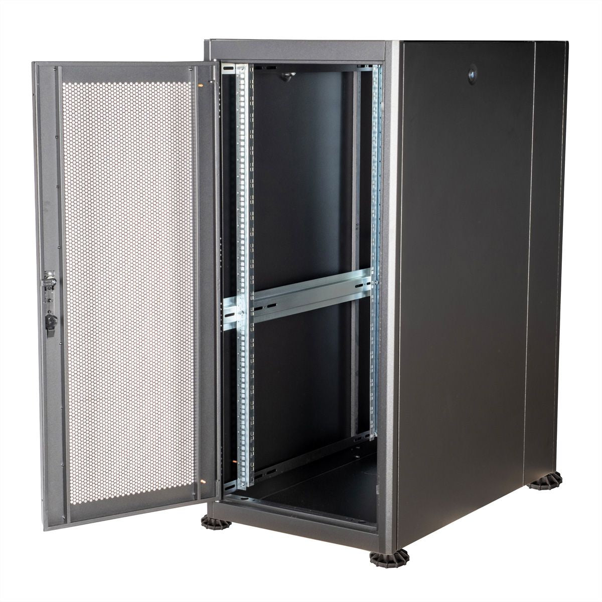 ROLINE Basic – 19" Netzwerkschrank 26U, IP20, abschliessbar, 600 × 1000 × 1300 mm, schwarz, Stahl