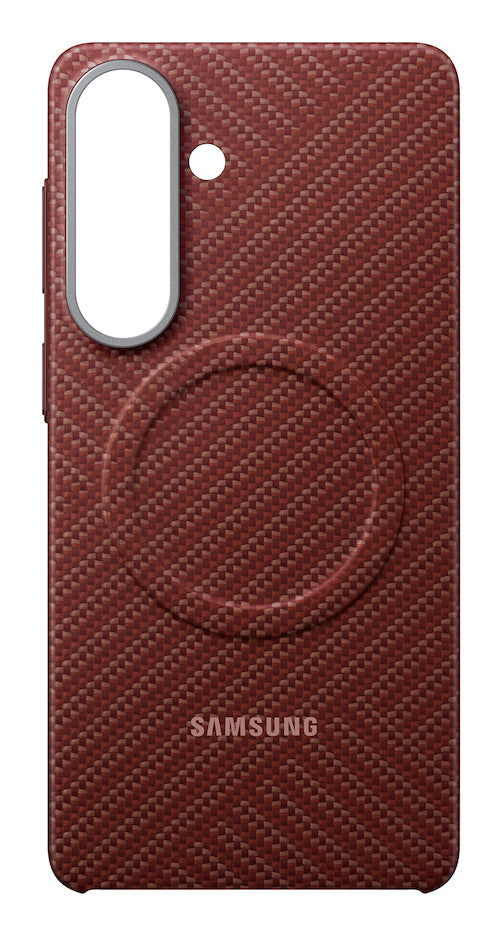 Samsung Carbon Magnet Backcover – für Samsung Galaxy S26+, Kohlefaser, Coralred