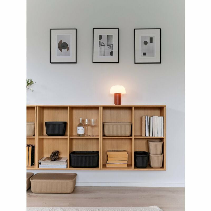 Zone Denmark Aufbewahrungsbox 3,2 l – Papier – Schwarz – 150 × 230 × 150 mm – 2 Stück