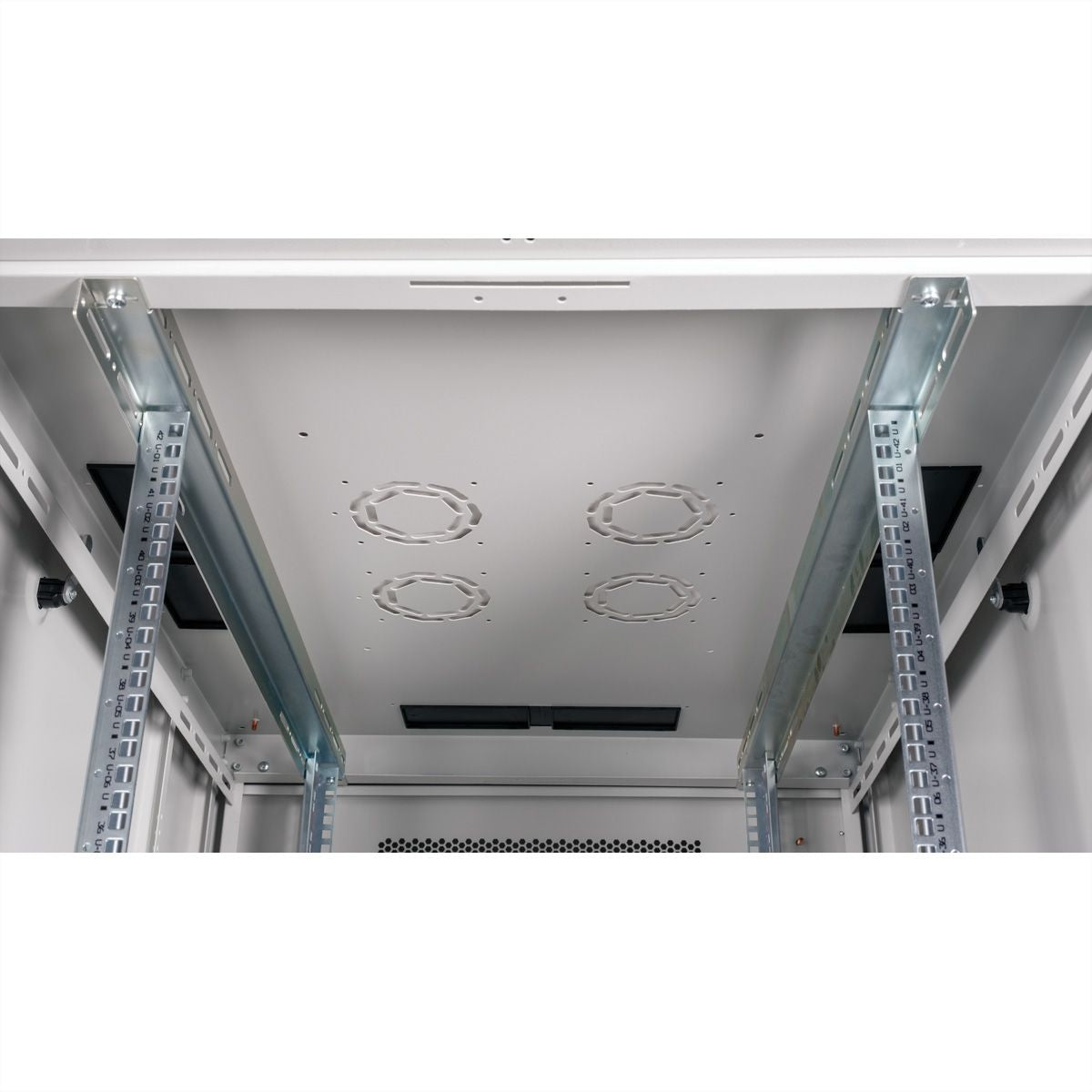 ROLINE Basic – 19" Netzwerkschrank 42U, IP20, abschliessbar, 800 × 1000 × 2010 mm, lichtgrau, Stahl