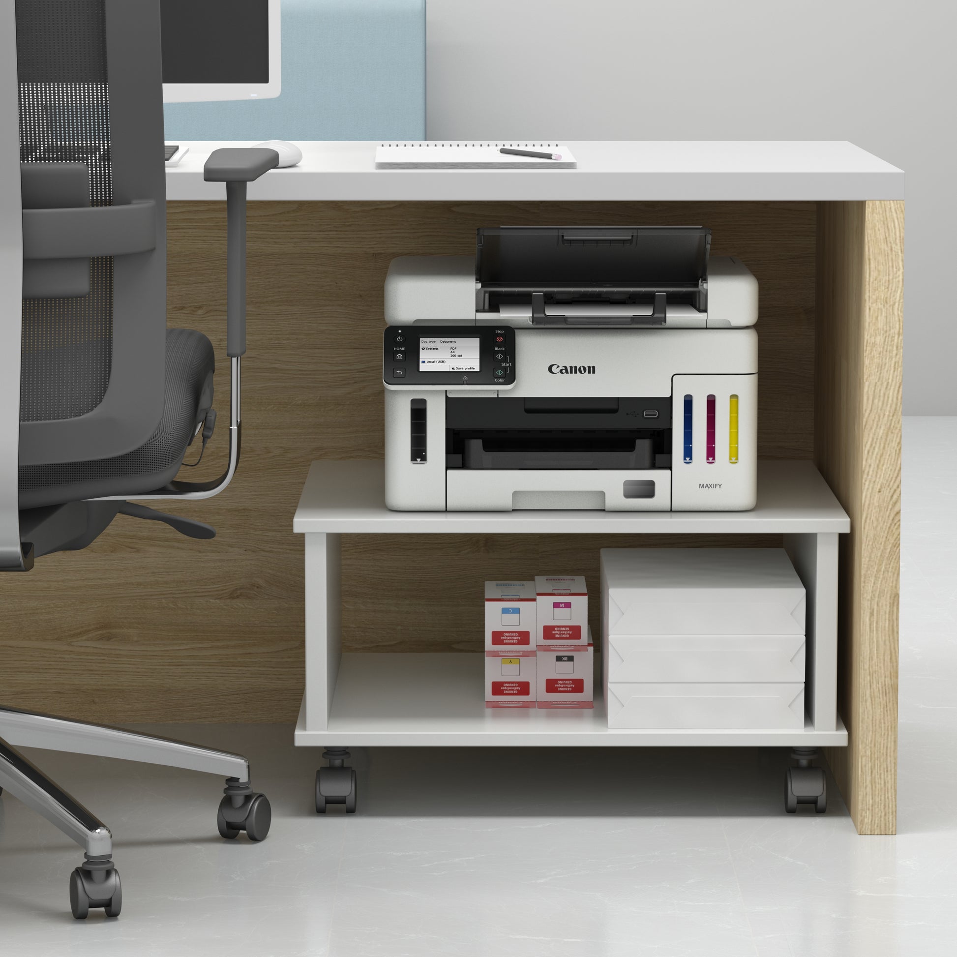 Canon MAXIFY GX6550 – Farbiges Tintenstrahl-MFP A4, 3-in-1 – USB/LAN/WLAN – Duplex, ADF – 24 S/W-Seiten pro Minute