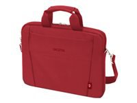 DICOTA Notebook-Tasche bis 14,1" – aus recyceltem PET, gepolstertes Notebookfach – Rot