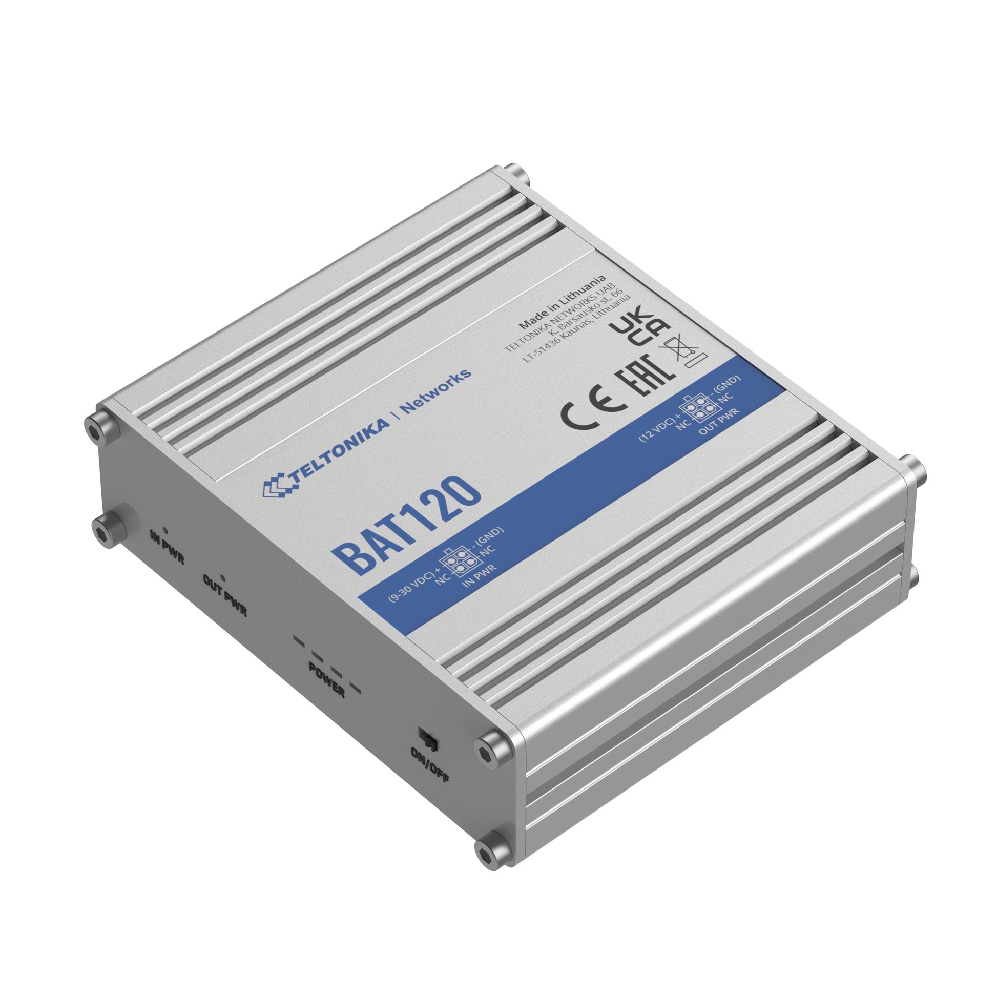 Teltonika BAT120 USV 22 W Line-Interaktiv – Kompakt – 4-polige DC-Ports×2 – für RUT2xx, RUT95x, RUT3xx und andere
