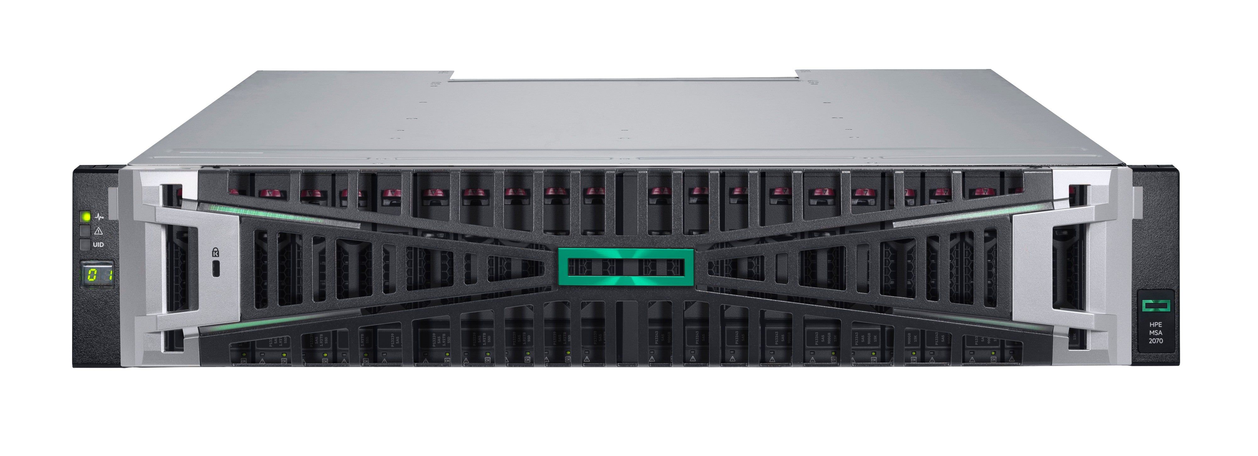 HPE MSA 2070 SFF – Rack 2U SAN – 2×32Gb FC, 4-Port, für HDD/SSD