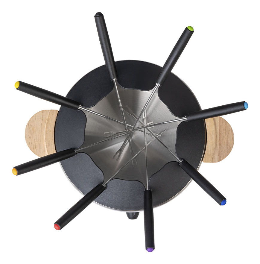 BergerLanz Fondue-Set 111997 – Edelstahl – 1,8 l – 8 Personen – elektrisch