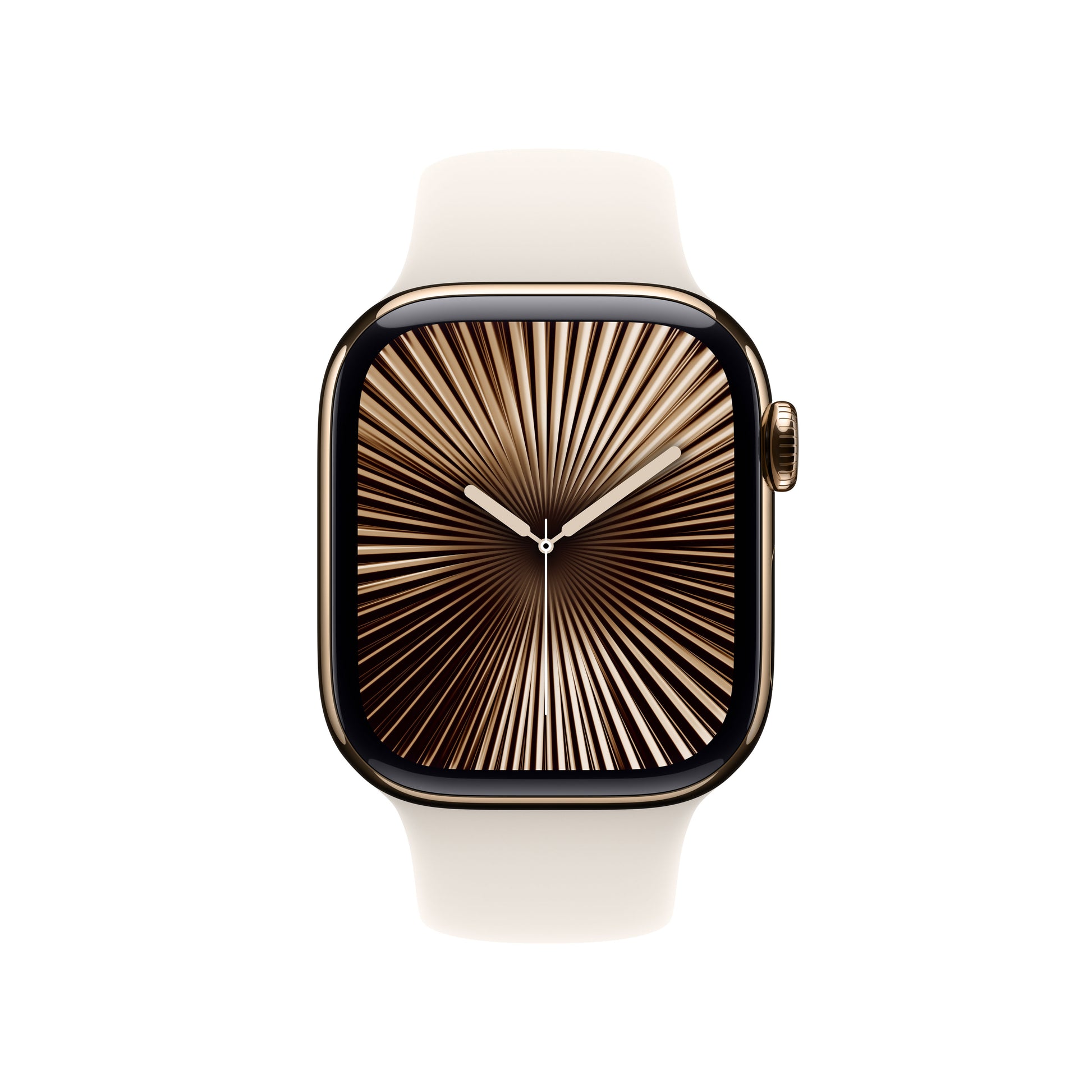 Apple Watch S10 – Smartwatch – 42 mm, LTE, OLED, 50 m, Gold Titan, Starlight, Bandgrösse M/L, Sportarmband