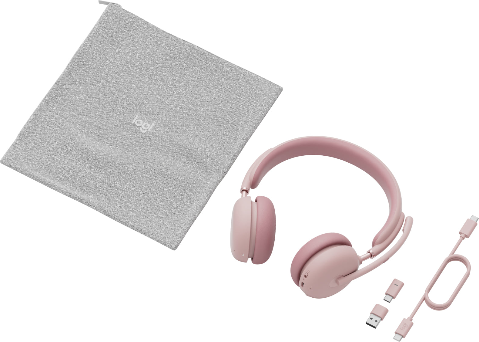 Logitech Zone Wireless 2 UC – Headset – Bluetooth / 2,4 GHz – für Microsoft Teams – Rose