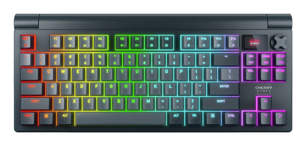 CHERRY XTRFY MX 8.3 – Gaming-Tastatur TKL – mechanisch – Bluetooth & 2,4 GHz (USB-C) – QWERTY (US-INT) – RGB