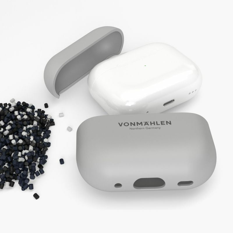 Vonmählen Thin Case – Schutzhülle – für Apple AirPods (2. Generation) – Hellgrau – Kabelloses Laden
