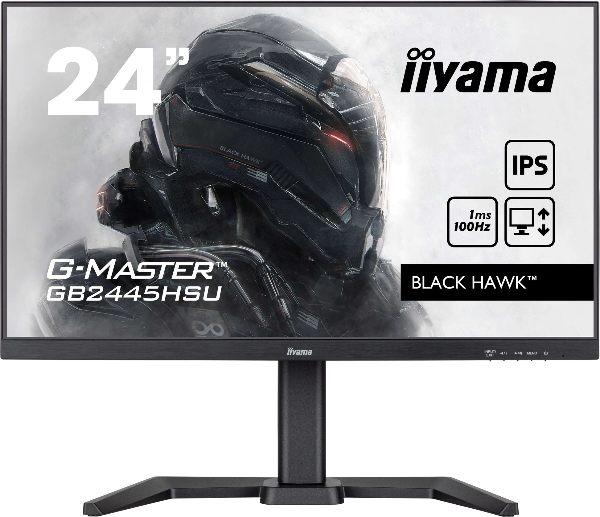 iiyama G-Master – Monitor, 23,8" 1920 × 1080 (Full HD), IPS, 100 Hz, 300 cd/m², Höhenverstellbar (HAS)
