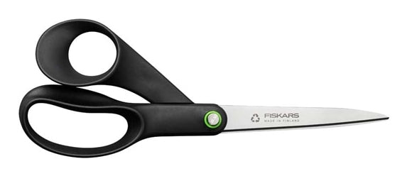 Fiskars Schere 21,0 cm, für Rechtshänder – Edelstahl, Softgrip – Schwarz