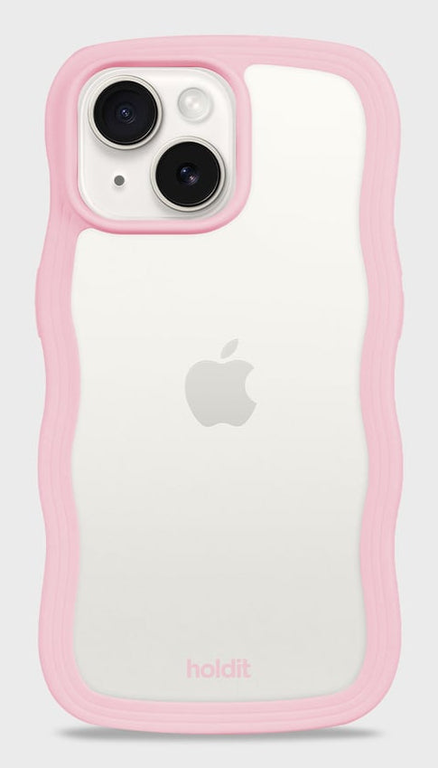 Holdit – Backcover Wavy – für Apple iPhone Air – rosa/transparent – TPU