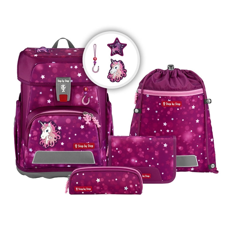 Step by Step Schulrucksack-Set Cloud – 5-teilig – Sweet Unicorn Nuala – Recycelte Materialien