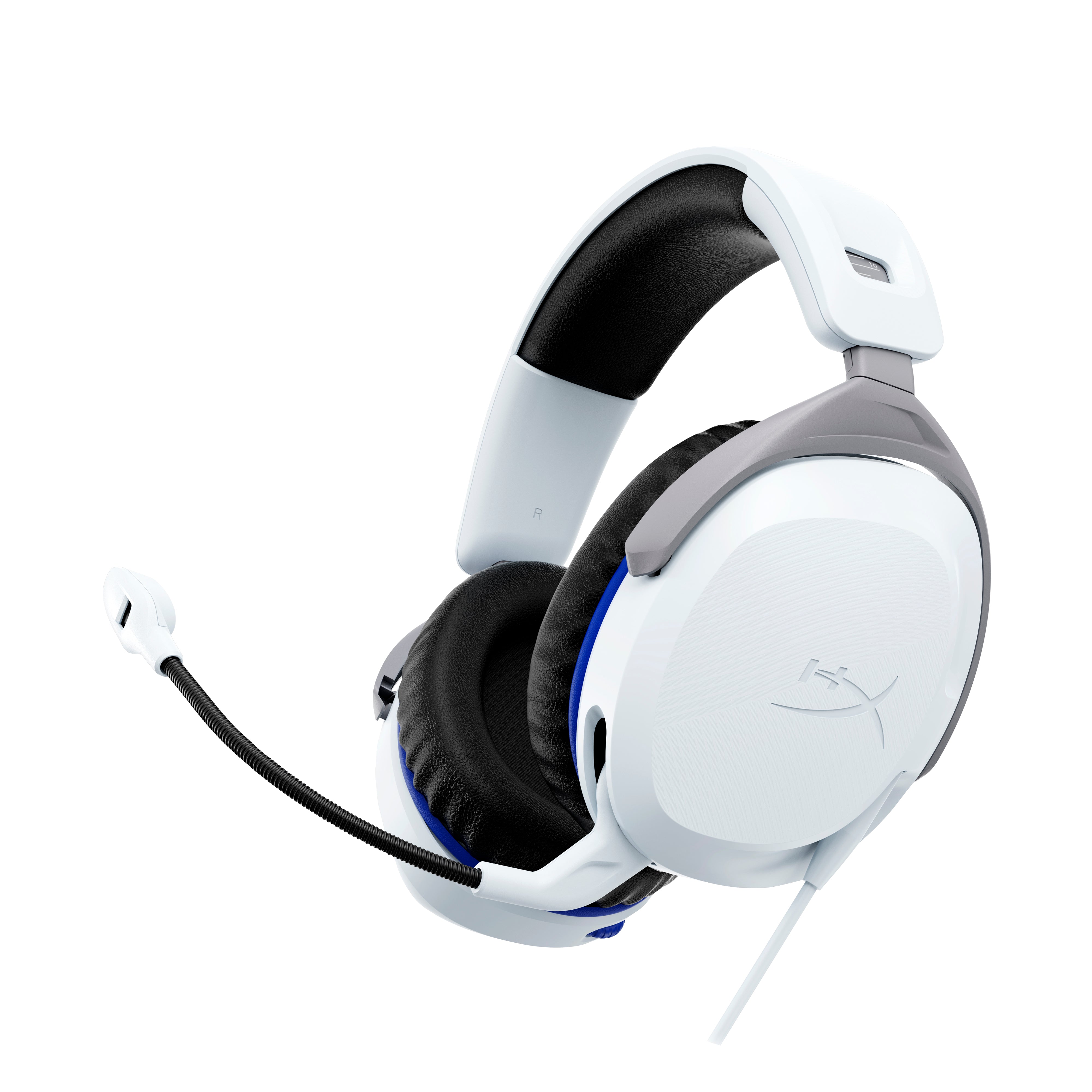 HyperX Cloud Stinger 2 PS Gaming-Headset – Over-Ear, Stereo, Kabelgebunden, 3,5 mm Klinke, für PlayStation 5, Weiss