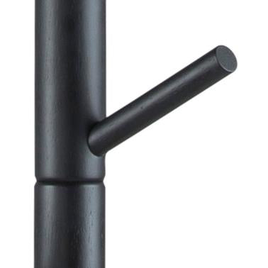 Actona Garderobenständer – Gummibaumholz – Schwarz – 1760 mm