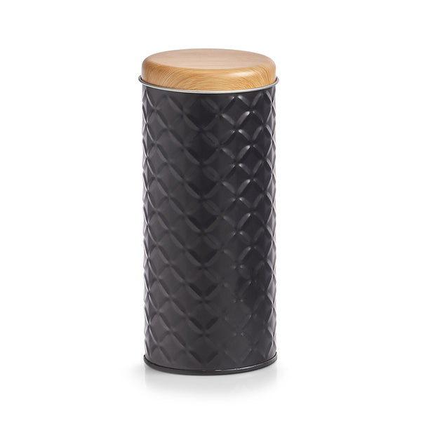 Zeller Present Scandi – Vorratsdose 680 ml, Ø 7,5 × 18 cm, Edelstahl, Schwarz