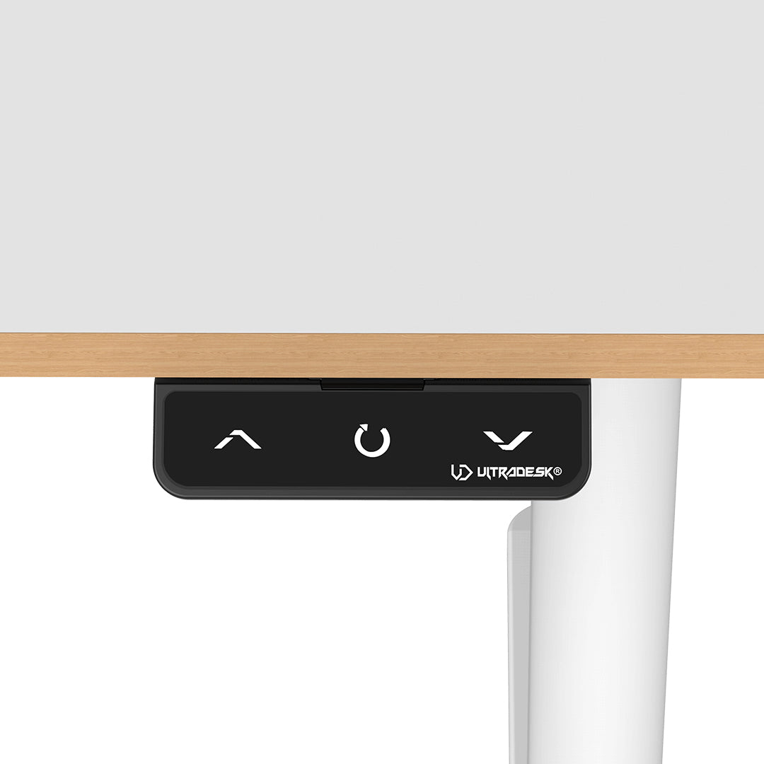 Ultradesk Pulsar Gaming-Tisch – 120 × 60 cm, höhenverstellbar, weiss, Stahl