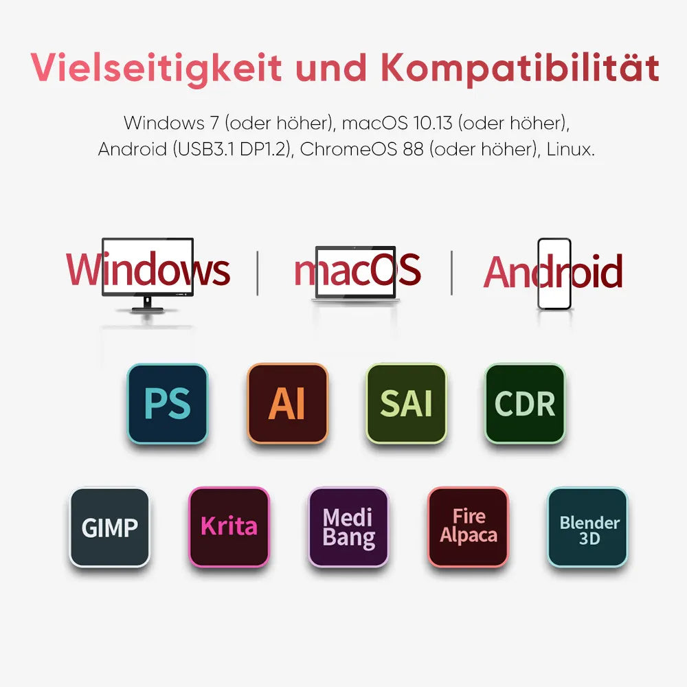 XPPen XP-PEN – Stiftdisplay Artist Pro 15.6 V2, schwarz, für Windows, macOS, Android und mehr