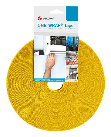 Velcro Klett-Kabelbinder – 16 mm × 25 m – Gelb