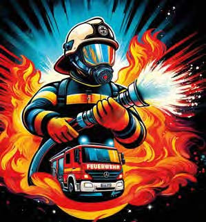 Goldbuch Schultüte ohne Inhalt – Feuerwache – 35 cm, rund, Filz, Orange, Klebeband