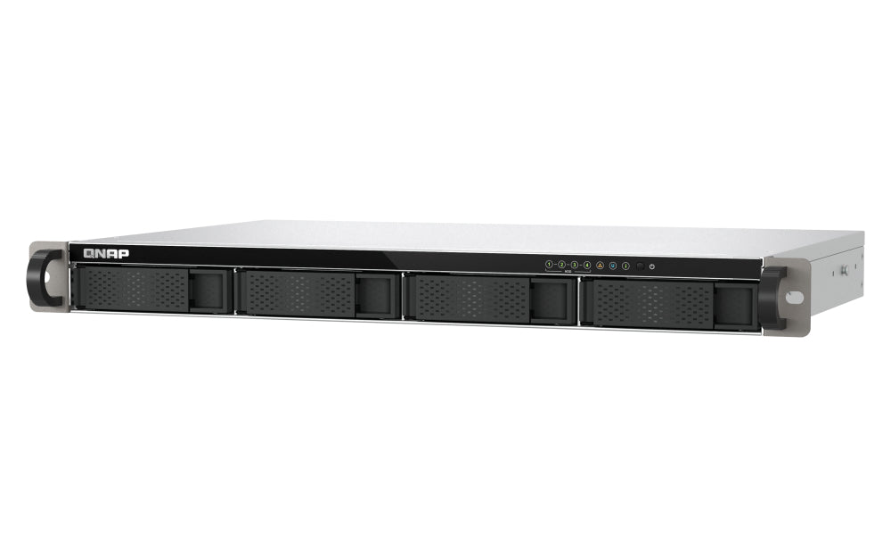 QNAP Speichergerät – SATA 6 Gb/s; 2 × 2,5 GbE LAN, 4-Bay 1U Rackmount
