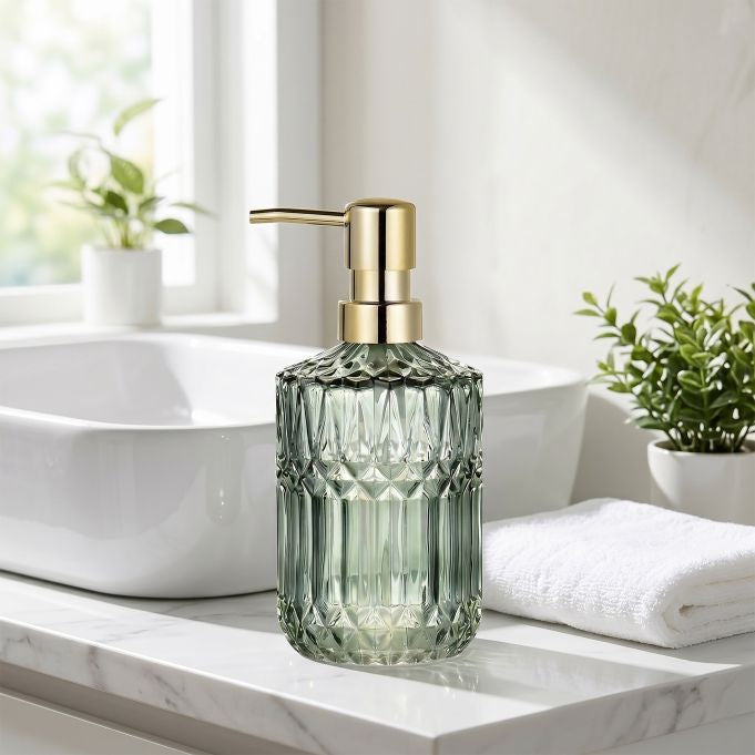 Relaxdays Seifenspender – Glas, 400 ml