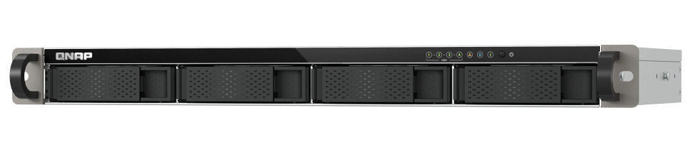 QNAP Speichergerät – SATA 6 Gb/s; 2 × 2,5 GbE LAN, 4-Bay 1U Rackmount