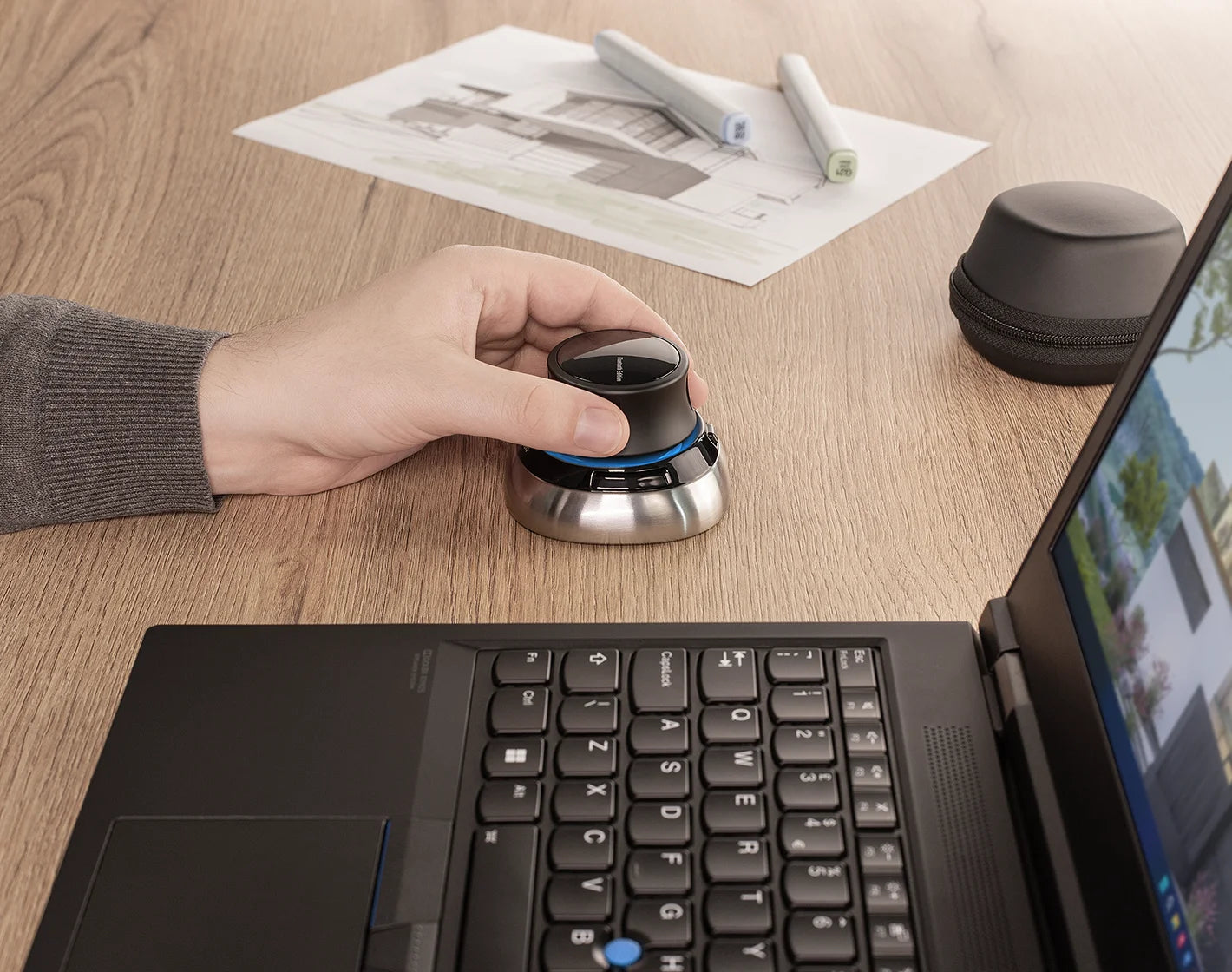 3Dconnexion SpaceMouse Wireless 3D-Maus – kabellos, Bluetooth, 3D-Navigation