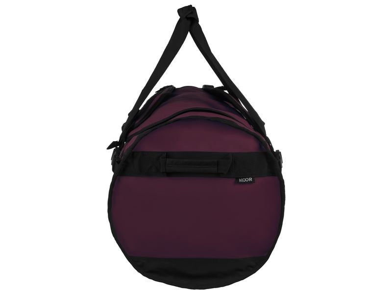 KOOR Sporttasche Sooma – 70 l, aus rPET, dunkelrot, 38,5 × 38,5 × 73 cm