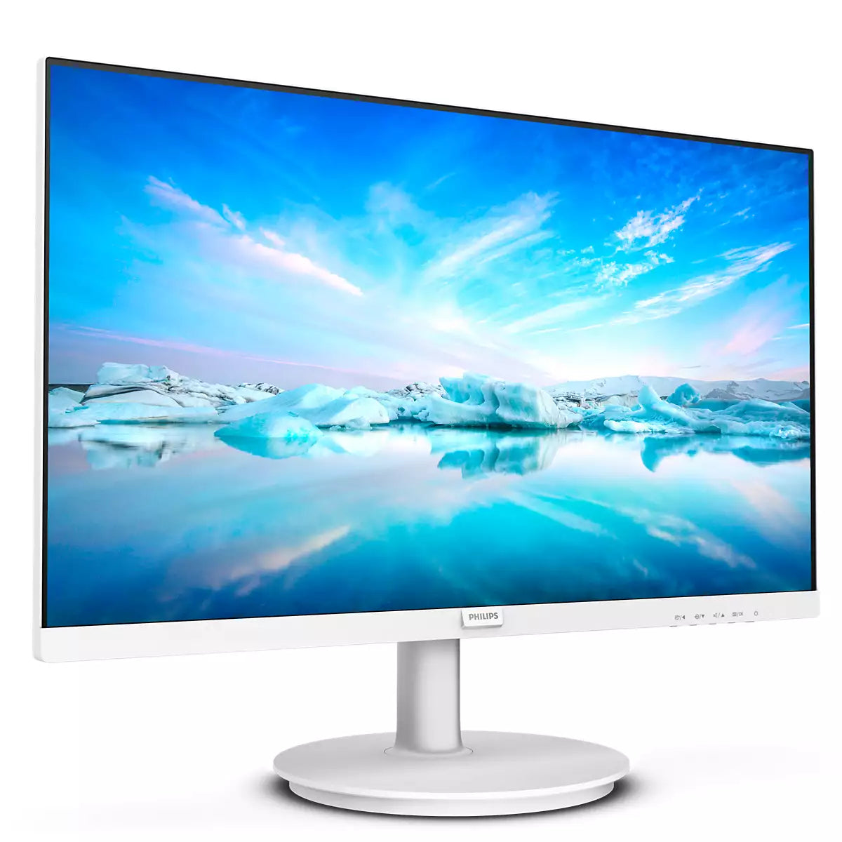 Philips 241V8AW/00 – Monitor, 23,8", 1920 × 1080 (Full HD), IPS, 75 Hz, 250 cd/m², VESA 100 × 100, Weiss