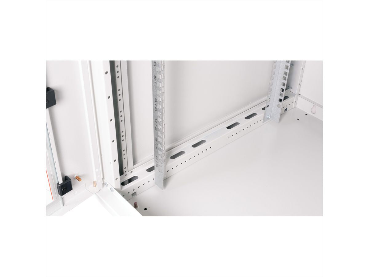 ROLINE Basic Plus – 19" Wandverteiler 15U, IP20, abschliessbar, 600 × 600 × 779 mm, lichtgrau, Stahl