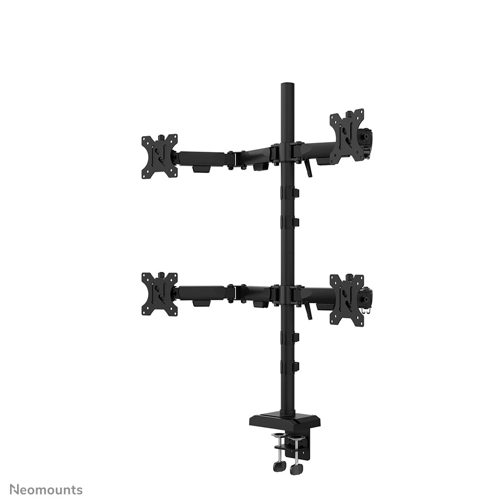 Neomounts NERO – Monitorarm Tischhalterung – Klemme/Durchführung – 4 Monitore – 10–32" – bis 8 kg/Monitor