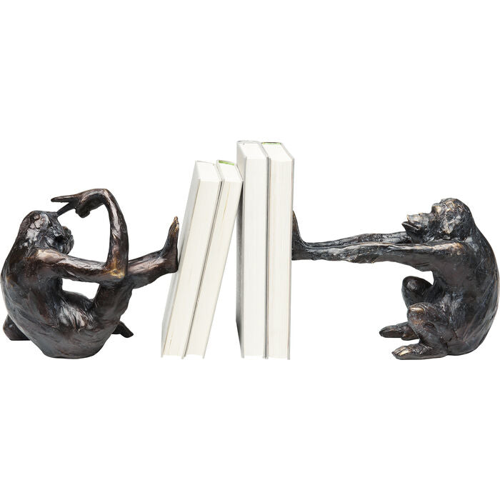 KARE Design Monkey Buchstütze – Kunststoff – Braun – 200 × 170 × 100 mm