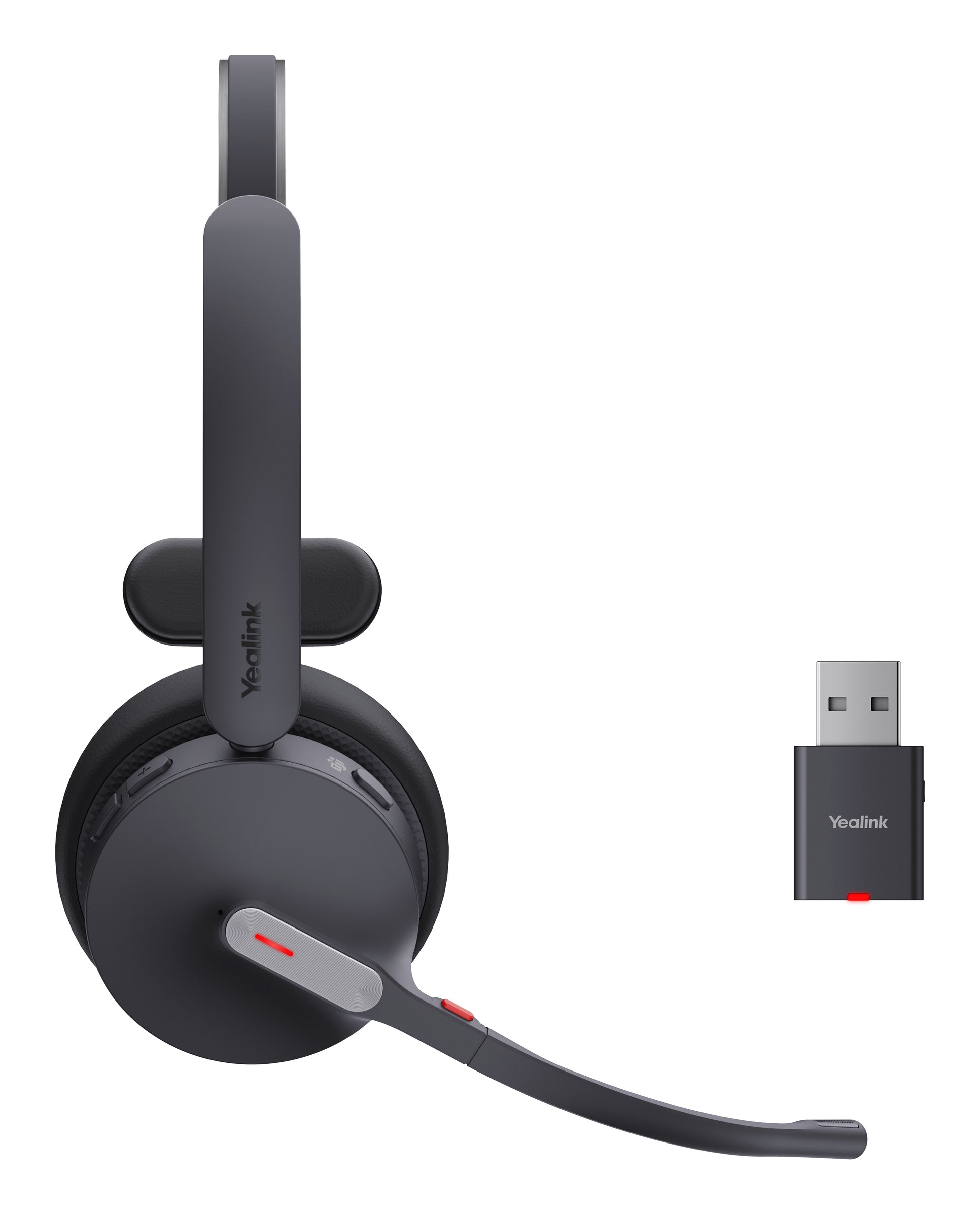Yealink WH64 – Mono Headset – DECT/Bluetooth – Schwarz – für Microsoft Teams – bis 26 h