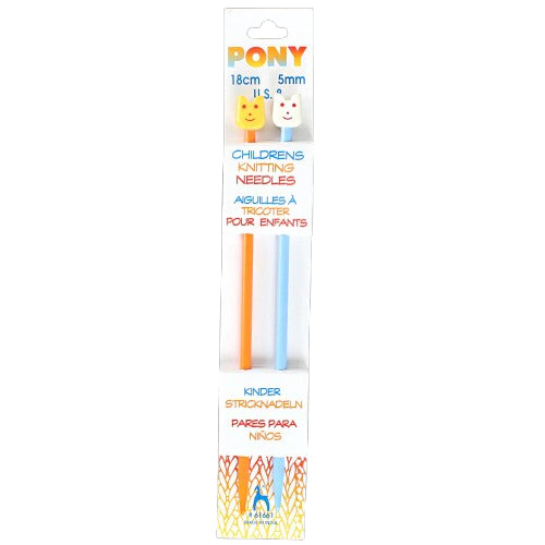 Pony Kätzchen Stricknadel Gemischte Farben – 5 mm, 18 cm, Aluminium