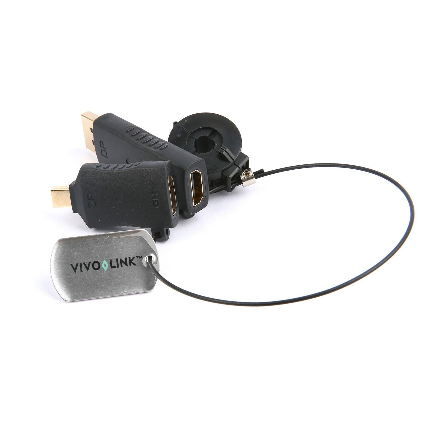 Vivolink Adapter DisplayPort zu Mini DisplayPort – Plug & Play, für Windows/Mac, Schwarz