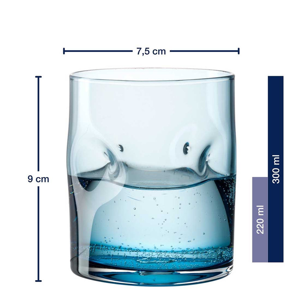 LEONARDO Trinkglas – 0,30 l, Kalk-Natron-Glas, Mehrfarbig, 4 Stück