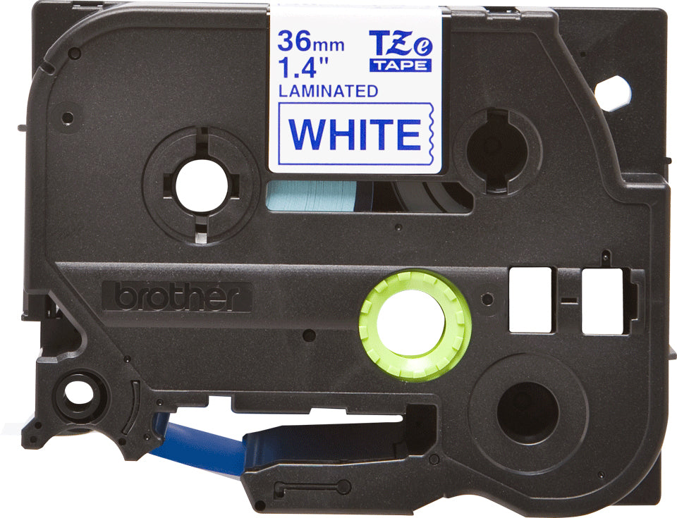 Brother TZe-263 Schriftband – Blau auf Weiss – 36 mm × 8 m, laminiert – für Brother P-touch