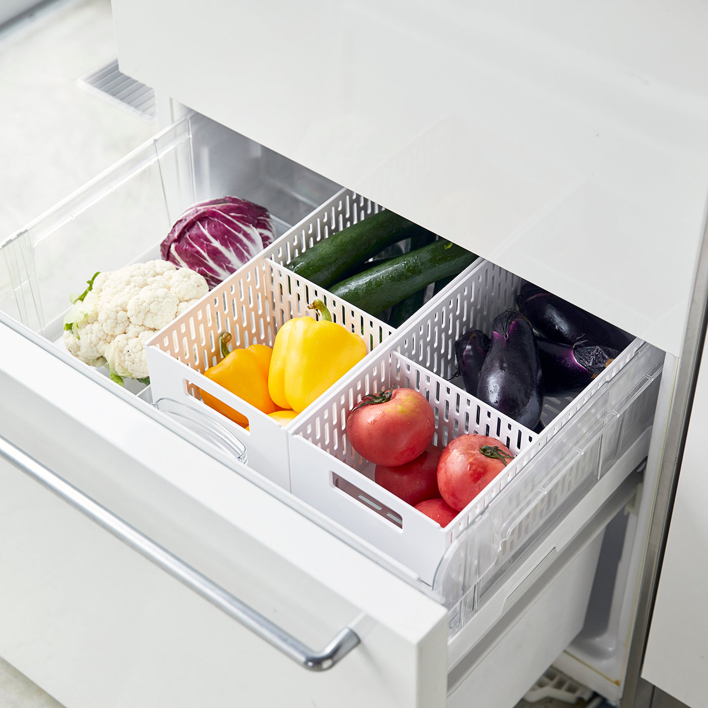 Yamazaki TOWER Aufbewahrungsbox – Kunststoff (ABS) – Weiss – BPA-frei – 320 × 122 × 153 mm