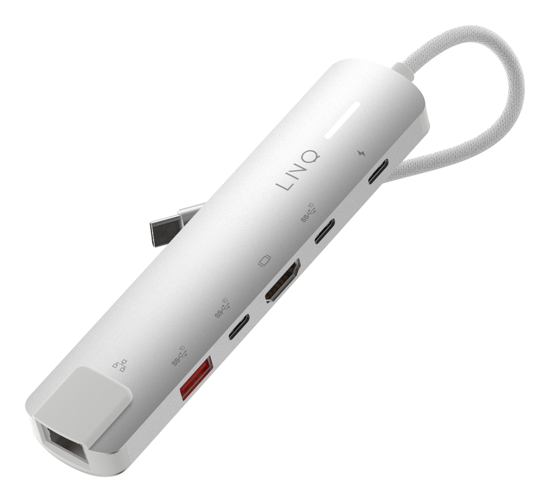 LINQ ProConnect 6in1 Multiport-Adapter – USB-C, 1× HDMI, 1× USB-A, 140 W PD, 2,5GbE