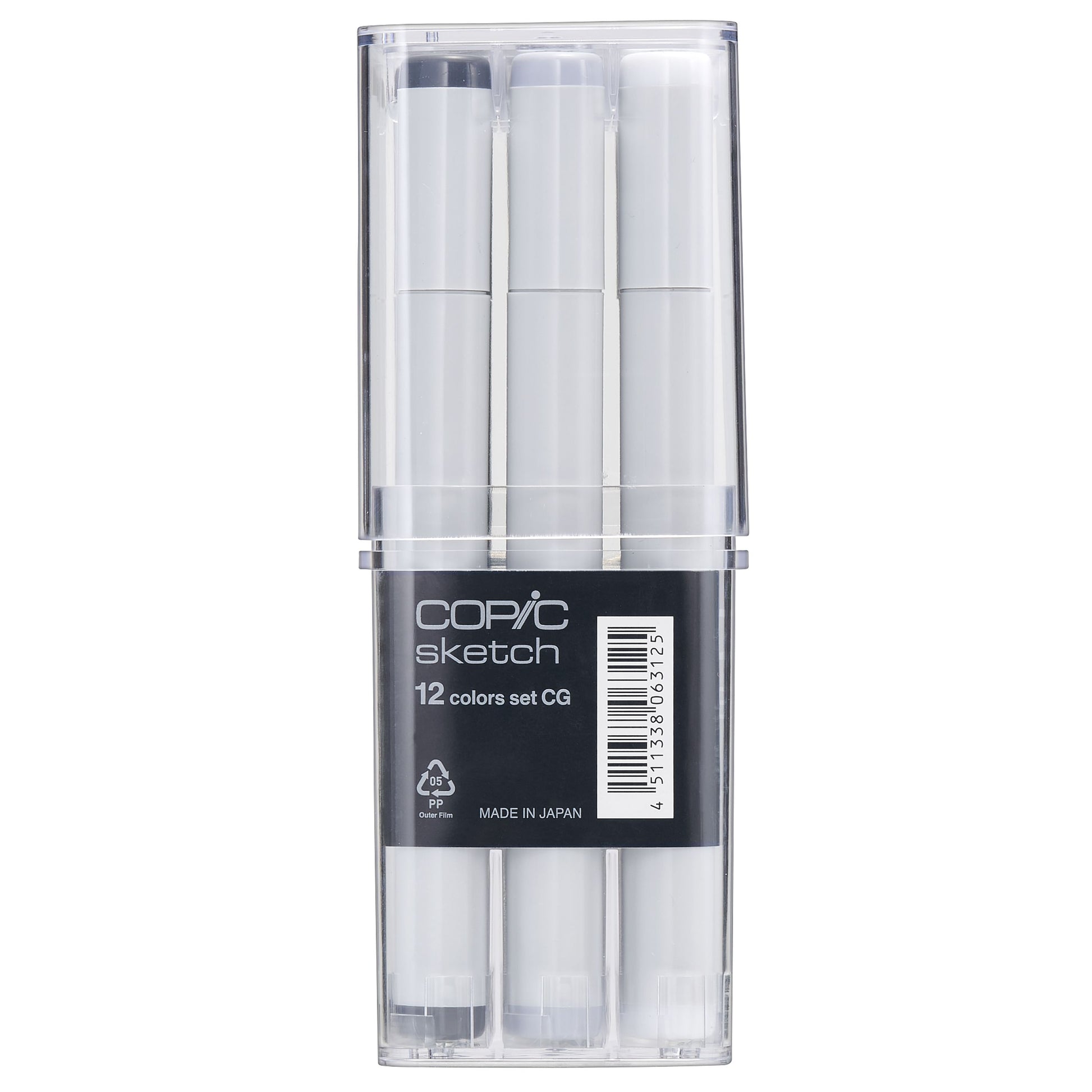 Copic Sketch Doppelfasermaler – Duo-Spitze Meisselspitze/Pinselspitze, 12er Set