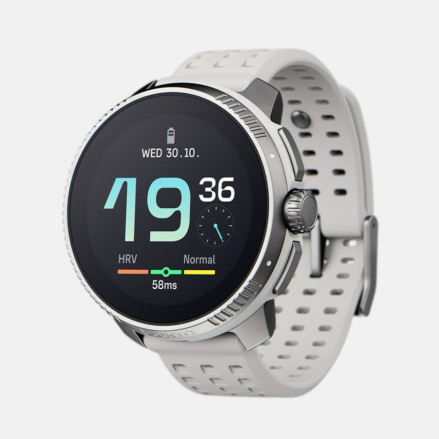 Suunto Race 49 mm GPS – Stahl Weiss, Sportband Birke, 100 m