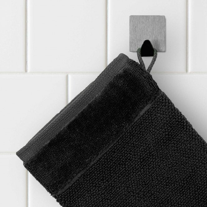 MÖVE Waschlappen Bamboo Luxe – 15 × 20 cm, Schwarz, Viskose, 630 g/m²