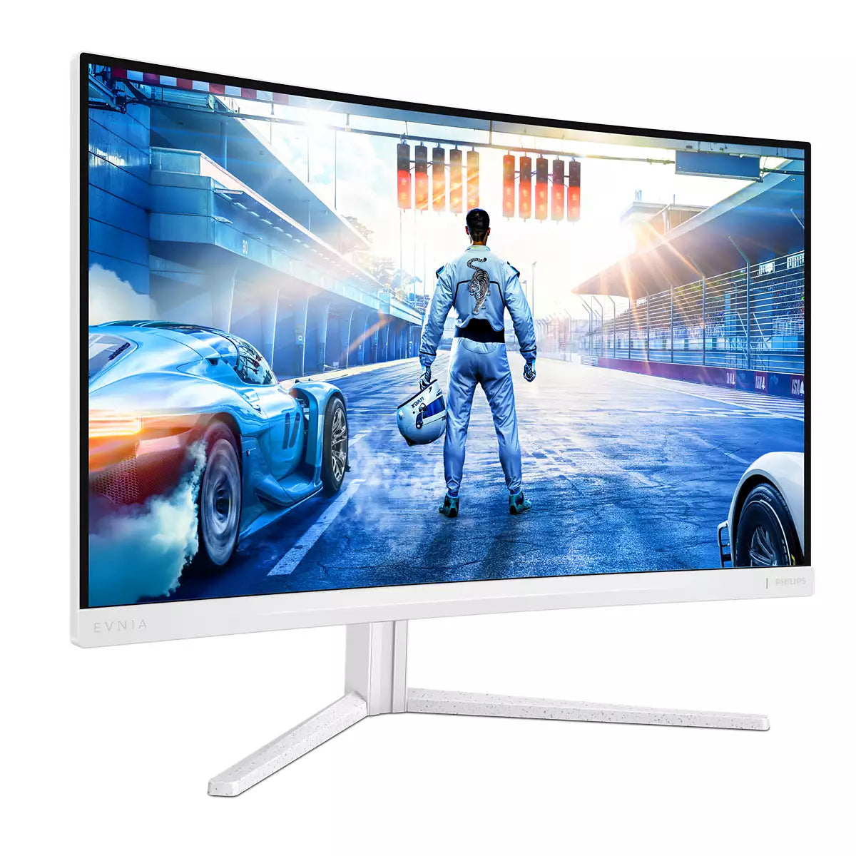Philips 27M2C5501/00 – Monitor, 27", VA, 180 Hz, 300 cd/m², Gebogen, Adaptive Sync, VESA 100 × 100, Weiss
