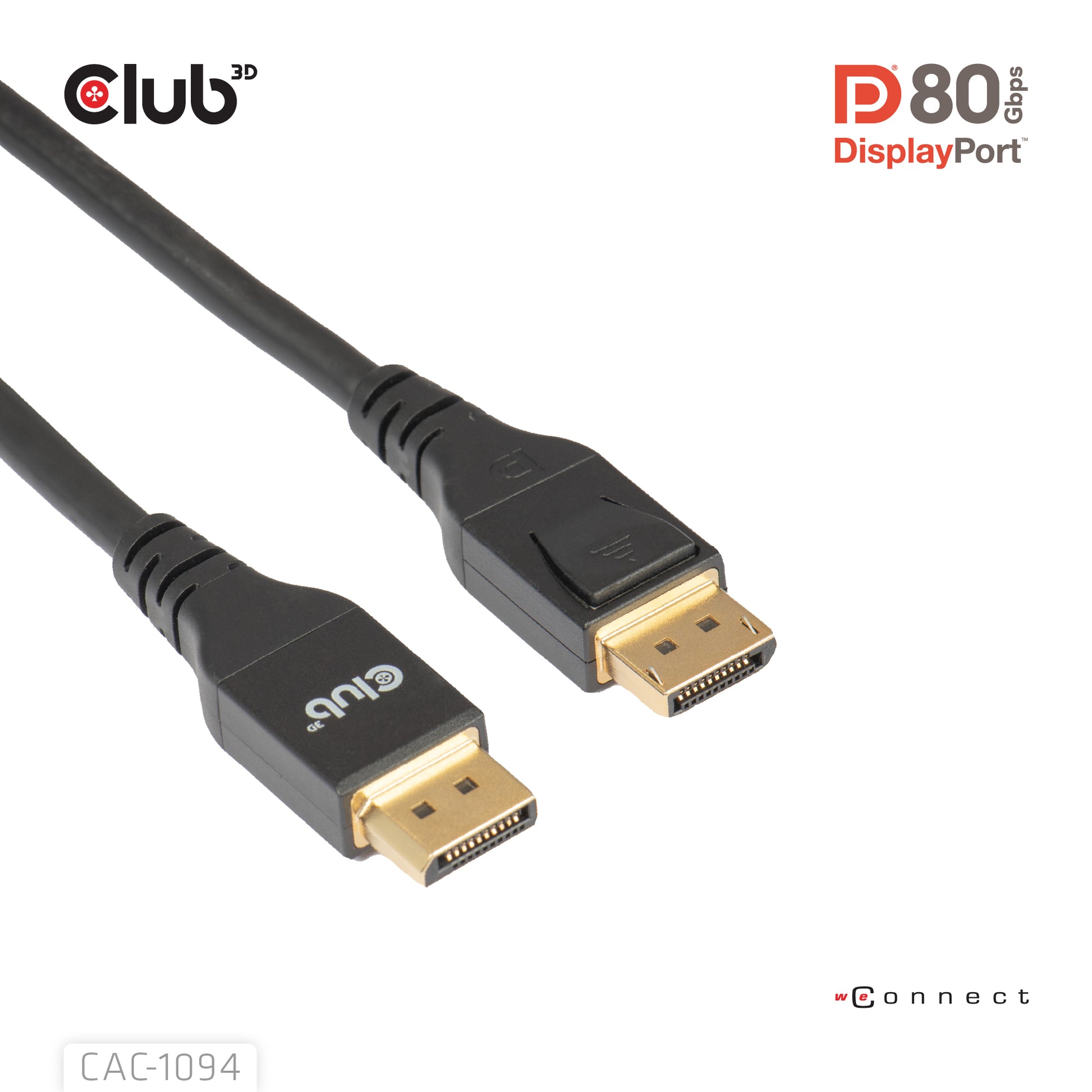 CLUB3D DisplayPort Kabel DP 2.1 – 8K 240 Hz – 2 m