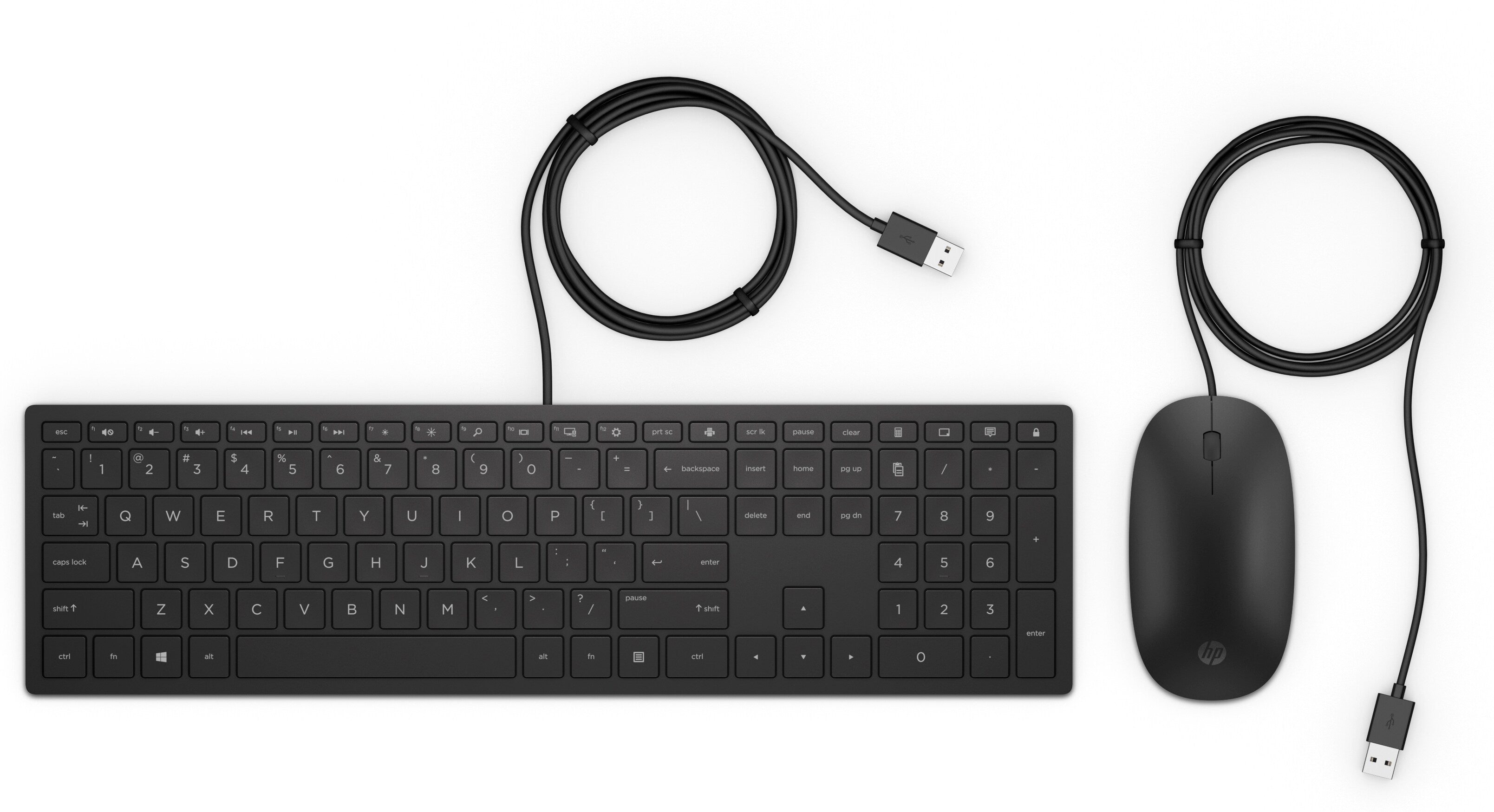 HP Pavilion 300 – Tastatur- und Maus-Set – kabelgebunden, USB – Schwarz