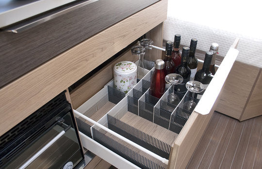 purVario 100 MAXXI Aufbewahrungskorb – Kunststoff – Anthrazit – 30 × 100 × 330 mm – für Schrankschublade